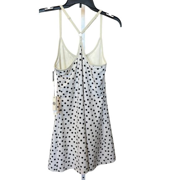 MAX STUDIO PERFORMANCE Active White Black Polka Dot Tank Dress Size XS - Picture 4 of 7